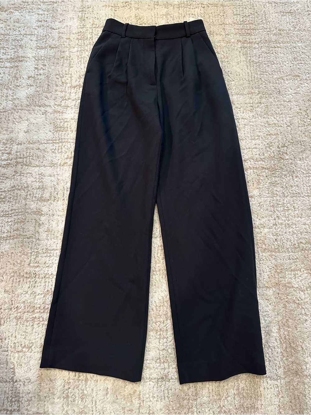 Abercrombie & Fitch Black High-Waist Wide-Leg Trousers